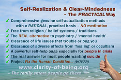 Business card for Philip Goddard's Clarity of Being site